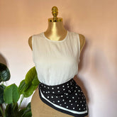 Black & White Dot Scarf ๐ค