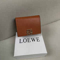 Loewe Anagram Trifold Wallet in - Tan Leather
