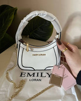 Emily Loran Mini Hobo Bag - White