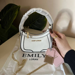 Emily Loran Mini Hobo Bag - White