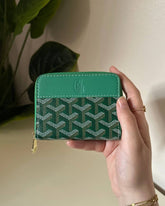 Bourbon Zipped Card Holder - green