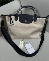 Longchamp Le Pliage Energy Medium Top Handle Bag - Beige