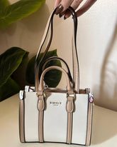 Emily Loran Mini Tote - Belted Contrast Nude