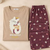 Morning Meow Pajama Set 🤍