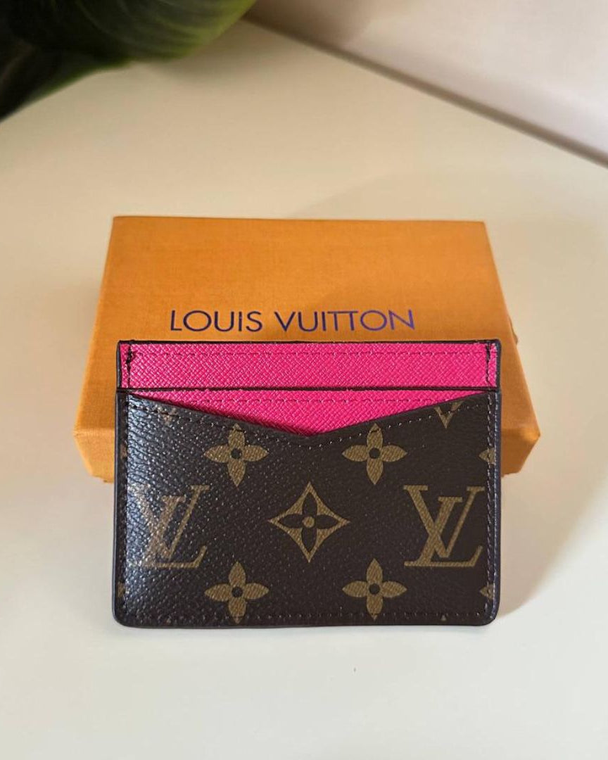 Louis Vuitton Monogram Card Holder Wallet - Fuchsia