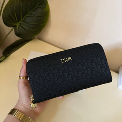 Dior Oblique Zip Wallet - Black