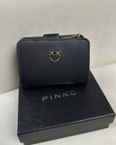 Pinko Multi Pockets Wallet in Vitello - Black