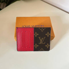 Louis Vuitton Monogram Card Holder Wallet - Coquelicot