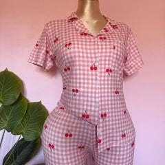 Cherry Picnic Pajama Set 🍒