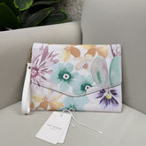 Ted Baker HELINII White Petal Print Envelope Pouch Bag - White Full Pattern