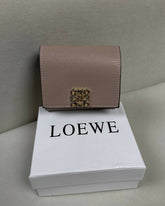 Loewe Anagram Trifold Wallet in - Nude Leather