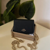 Coach Mini Wallet on a Chain- Black