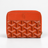 Bourbon Zipped Card Holder - orange