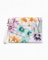 Ted Baker HELINII White Petal Print Envelope Pouch Bag - White Full Pattern