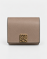 Loewe Anagram Trifold Wallet in - Nude Leather