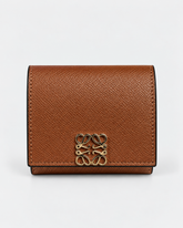 Loewe Anagram Trifold Wallet in - Tan Leather