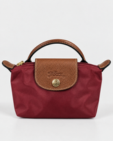 Longchamp Burgundy Mini Handbag with Strap