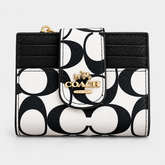 Coach Wallet In Signature Canvas CC Signature Black and white