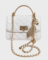 Charles & Keith Cressida Quilted Top Handle Bag - White