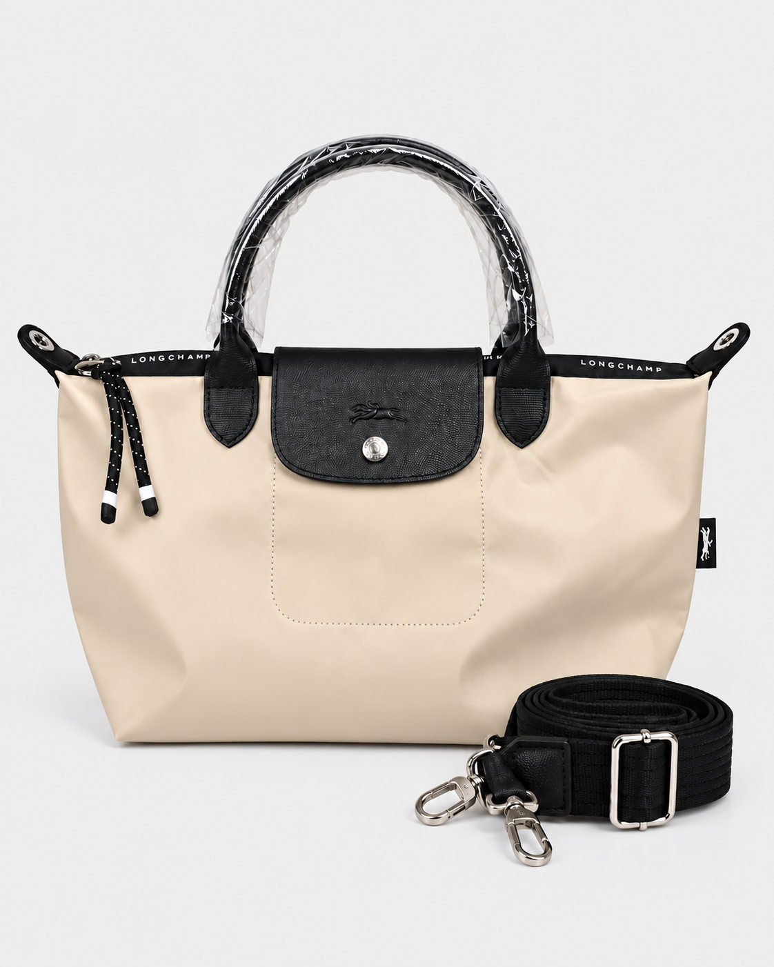Longchamp Le Pliage Energy Medium Top Handle Bag - Beige
