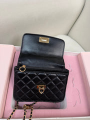 Charles & Keith Cressida Quilted Top Handle Bag - Black