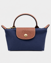 Longchamp Le Pliage mini Pouch with Handle - Navy Blue