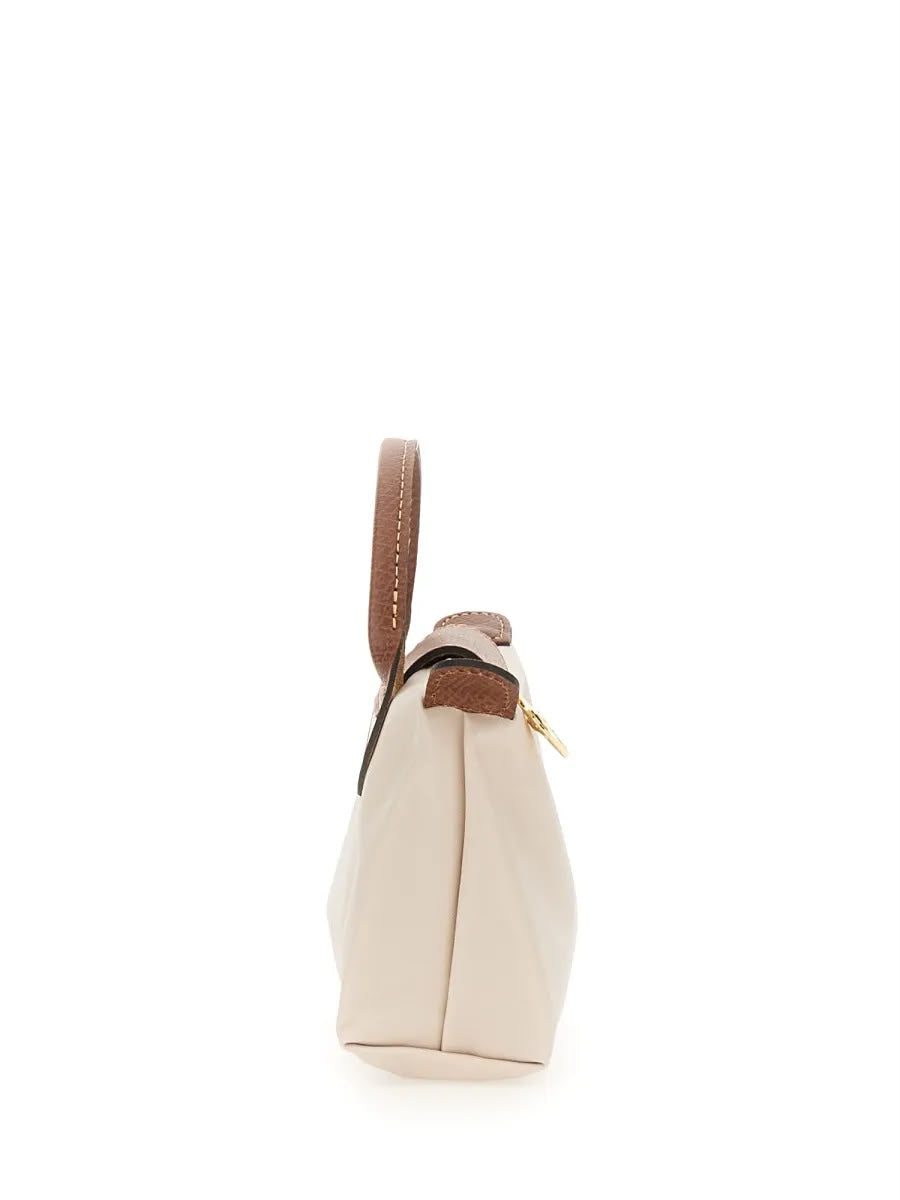 Longchamp Le Pliage mini Pouch with Handle - Beige