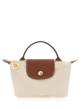 Longchamp Le Pliage mini Pouch with Handle - Beige