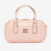 MIU MIU Glossy Leather Handbag – Pink