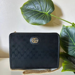 GG Supreme Black Leather