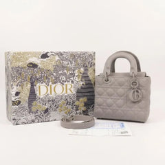 Mini Lady Dior Bag - Gray