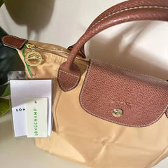 Medium Mirror Long Champ - Apricot