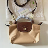 Longchamp Apricot Mini Handbag with Strap