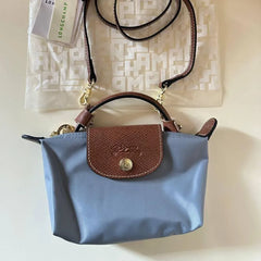 Longchamp Le Pliage Blue Mini Handbag with Strap