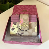 COACH Snap Wallet in Floral Printed Signature