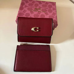 Coach Wyn Small Wallet - Burgendy