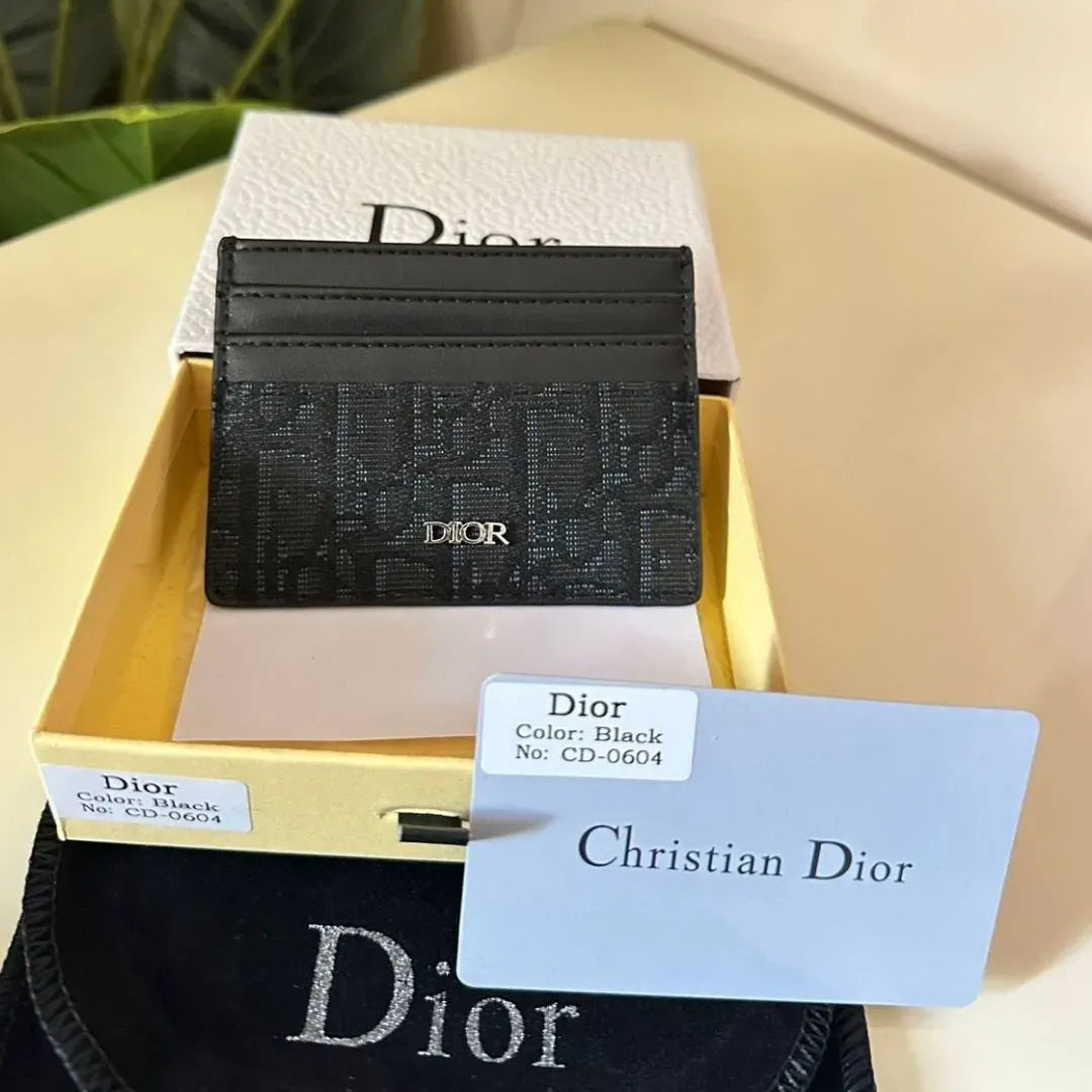 Dior Oblique Card Holder - Black