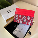 Dior Oblique Card Holder - Red