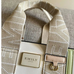Emily Loran Pastel Emily Signature Mini Tote – White
