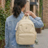 David Jones Nylon Backpack Beige