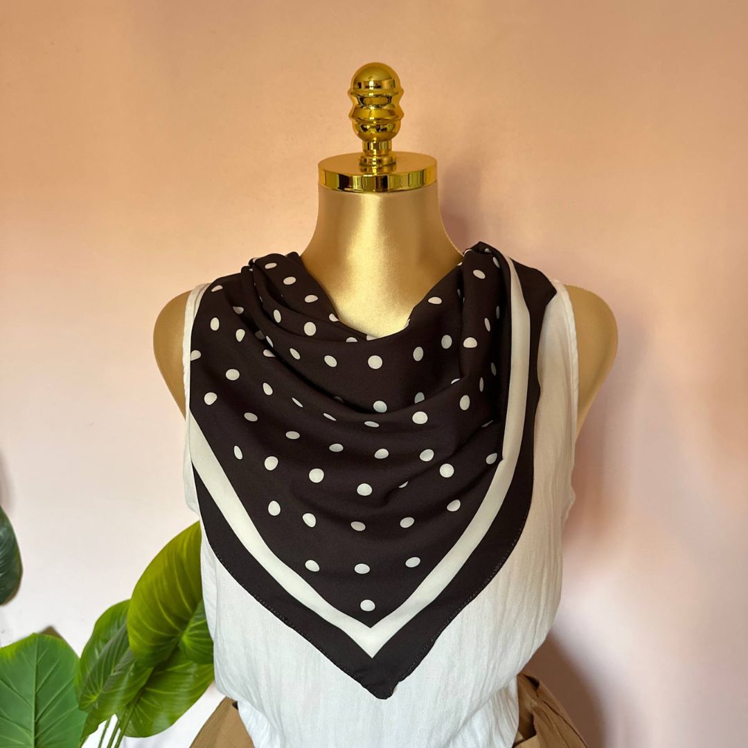Black & White Dot Scarf 🖤