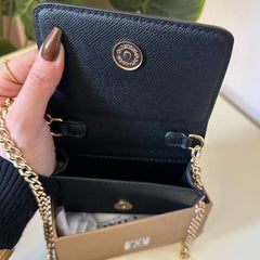 Coach Mini Wallet on a Chain- Black
