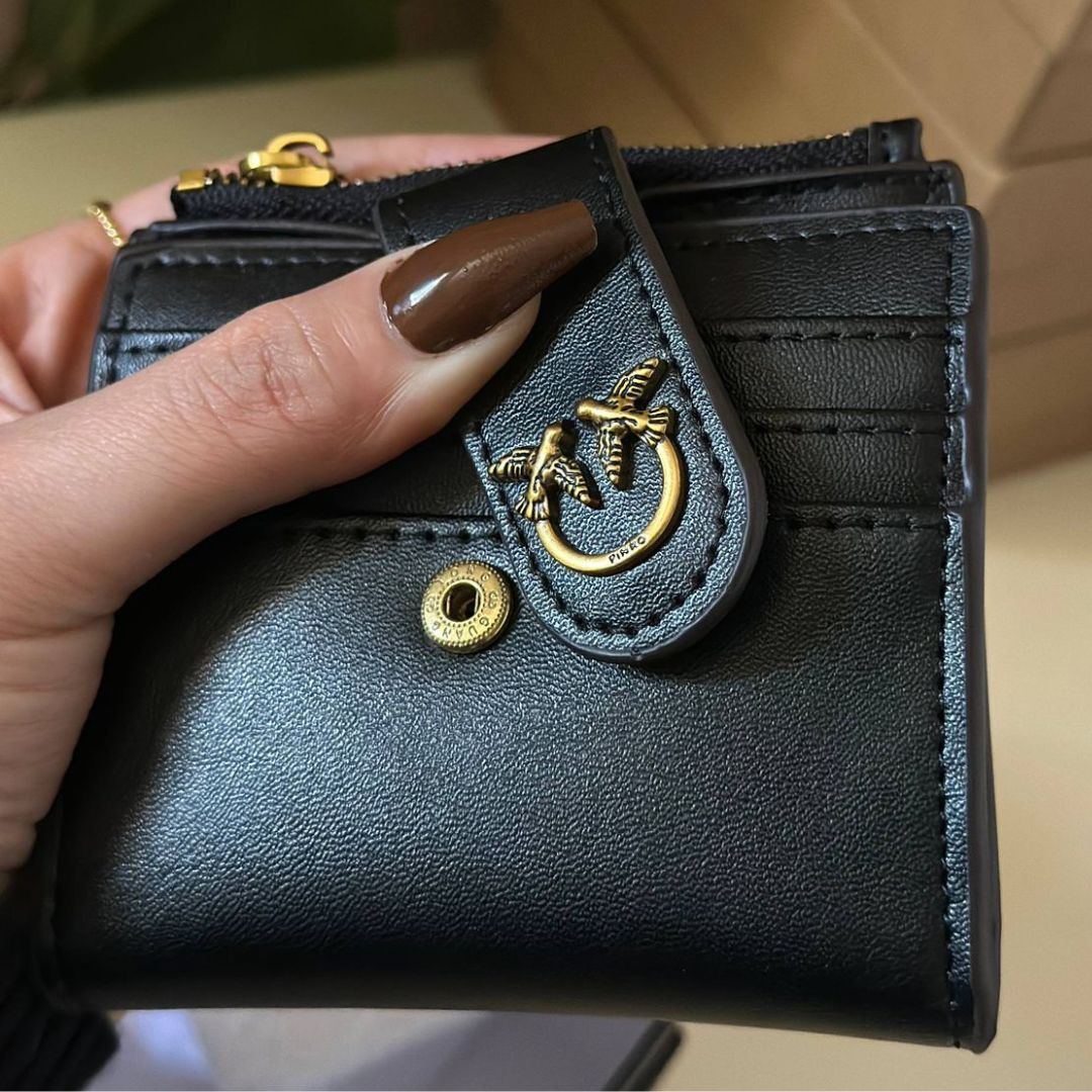 Leather wallet Pinko - Black