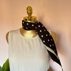 Black & White Dot Scarf 🖤