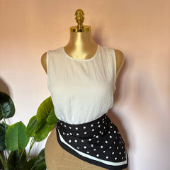 Black & White Dot Scarf 🖤