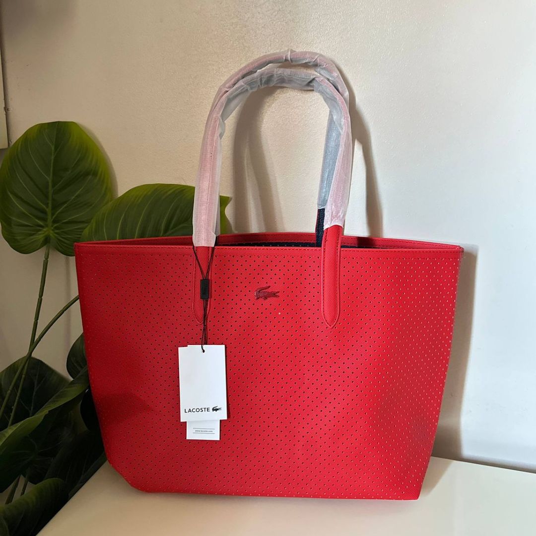 Lacoste Women's Double Sided Two Tone Large - Red / Navy Blue
