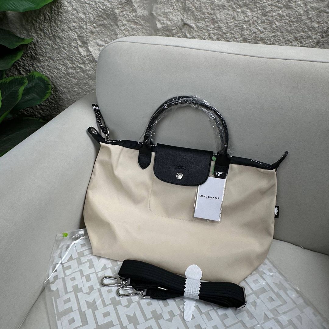 Longchamp Le Pliage Energy Large Top Handle Bag - Beige
