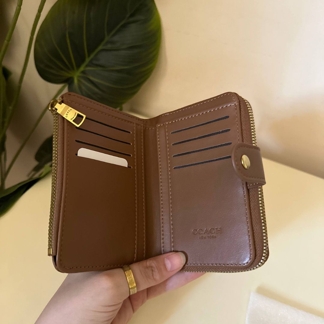 Coach Signature Cherry Print Wallet – Khaki