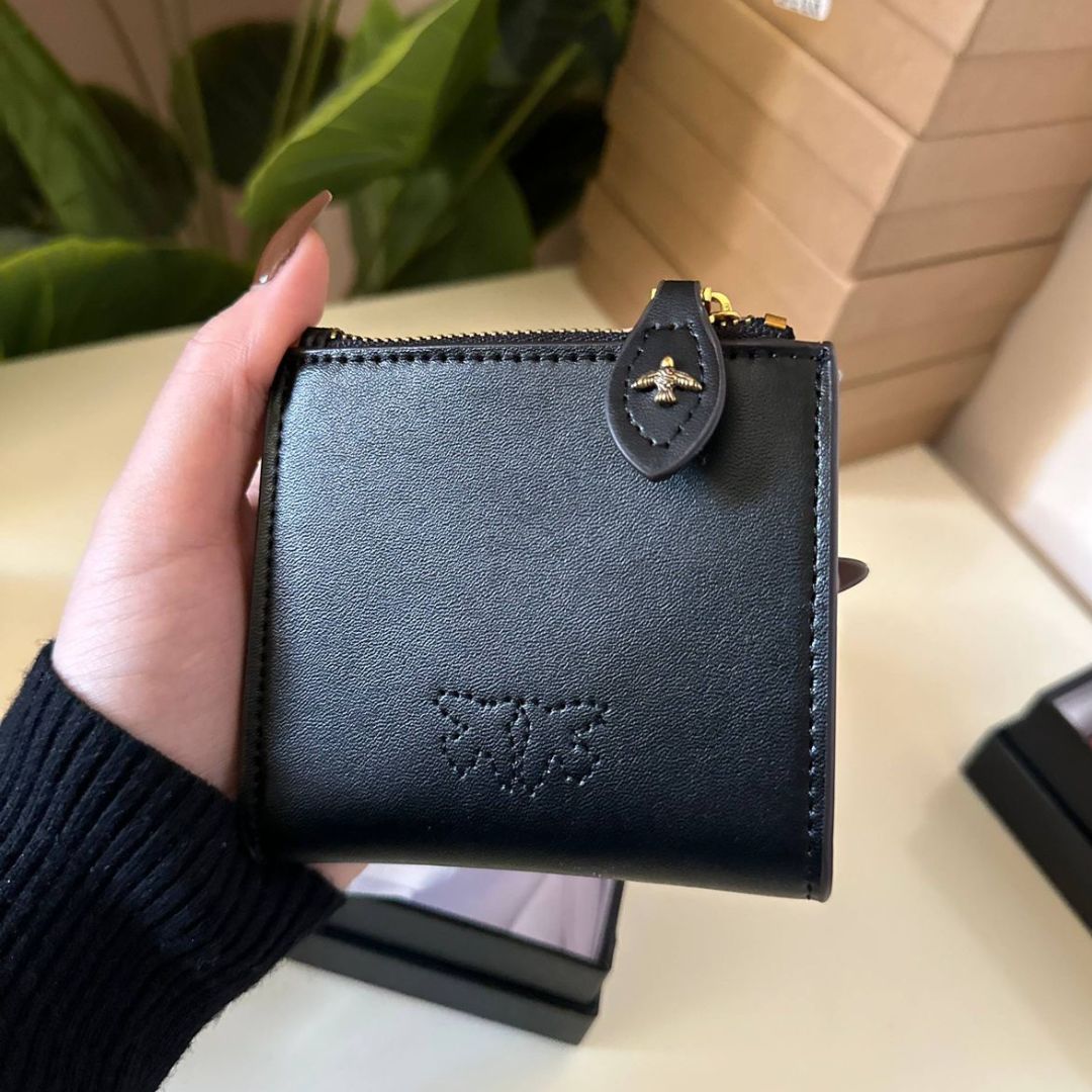 Leather wallet Pinko - Black