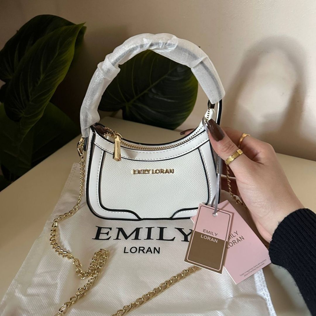 Emily Loran Mini Hobo Bag - White